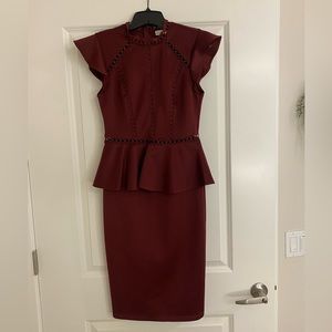 Maroon Bisou Bisou dress